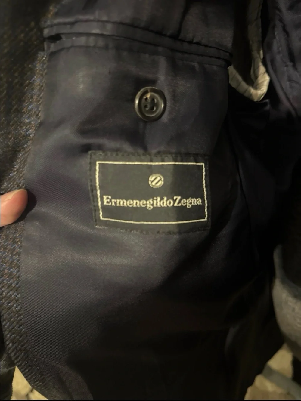 Ermenegildo Zegna Charcoal Patterned Sport Coat